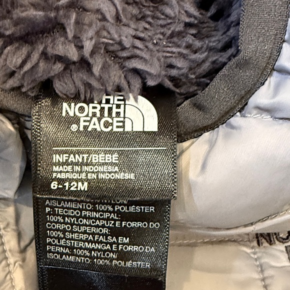 The North Face Gray Quilted Infant Snowsuit - Picture 2 of 3